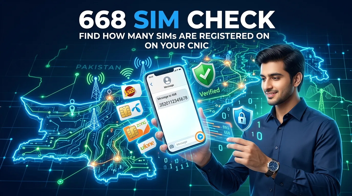 668 SIM Check Pakistan to verify SIM information